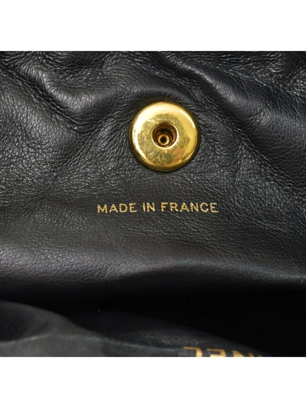 Chanel Quilted Backpack Lambskin CC Logo Black Vintage Gold